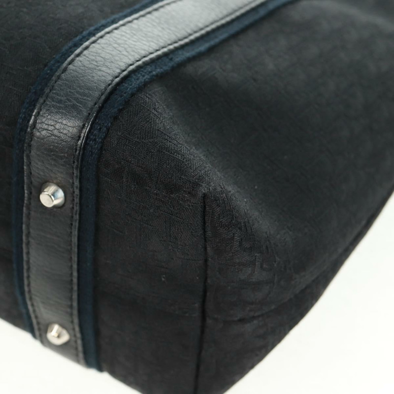 【日本直送】Christian Dior Trotter帆布手提包 黑色 銀色 正品 164034V-13