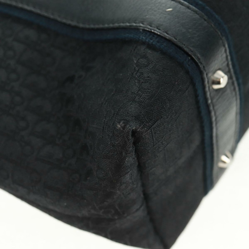 【日本直送】Christian Dior Trotter帆布手提包 黑色 銀色 正品 164034V-14