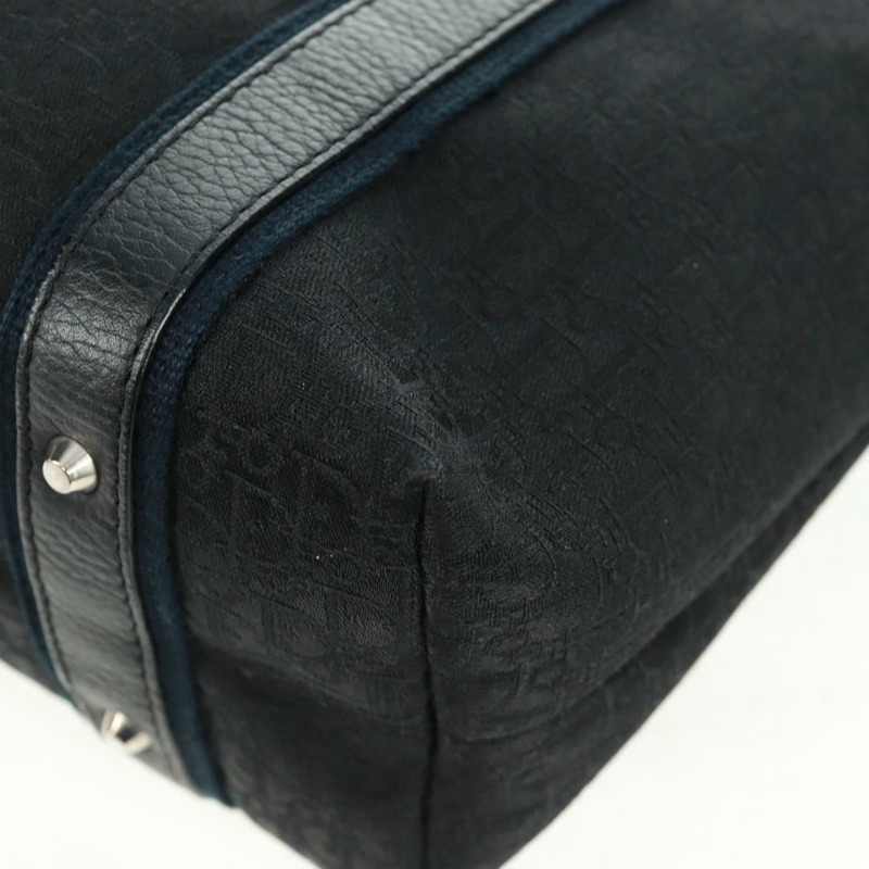 【日本直送】Christian Dior Trotter帆布手提包 黑色 銀色 正品 164034V-15