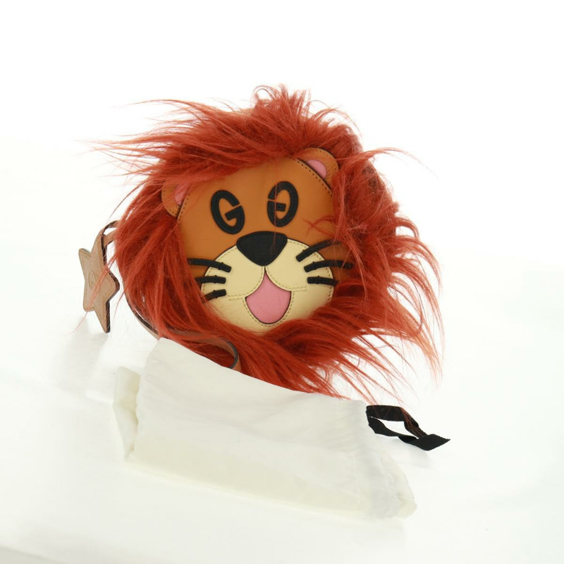 【日本直送】GUCCI 雙G獅子互扣手拿包,棕色/銀色皮革,貨號704806,正品編號157517SAV-11