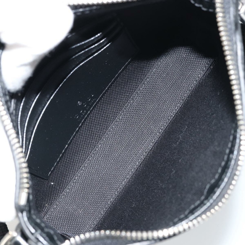 【日本直送】GUCCI GG Supreme 單肩包 PVC 黑色銀色 正品 157567SAV-9