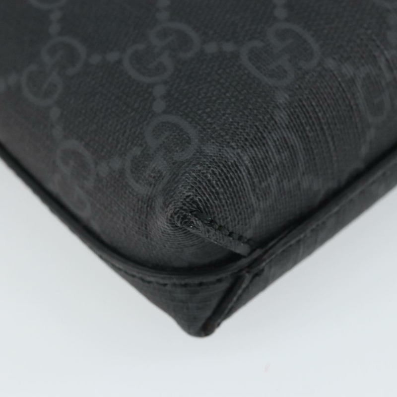 【日本直送】GUCCI GG Supreme 單肩包 PVC 黑色銀色 正品 157567SAV-17