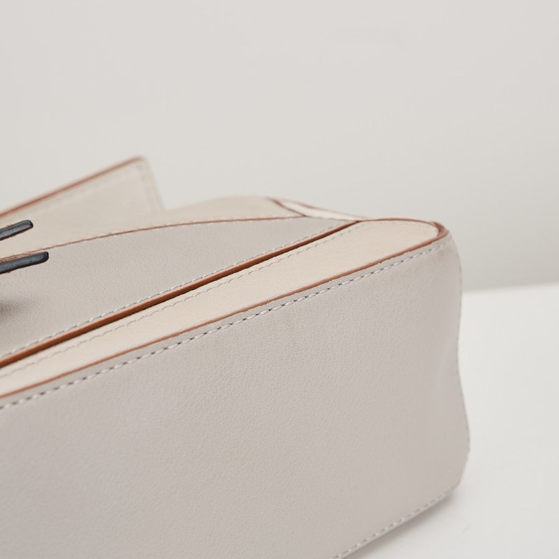 二手Loewe puzzle mini 灰棕拚色-4