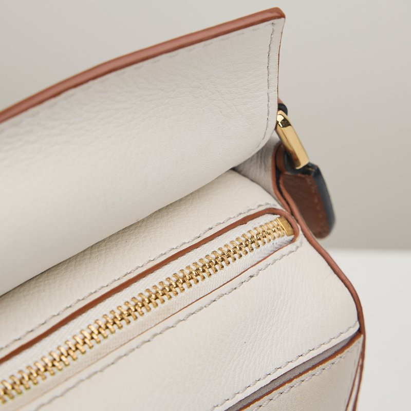 二手Loewe puzzle mini 灰棕拚色-6