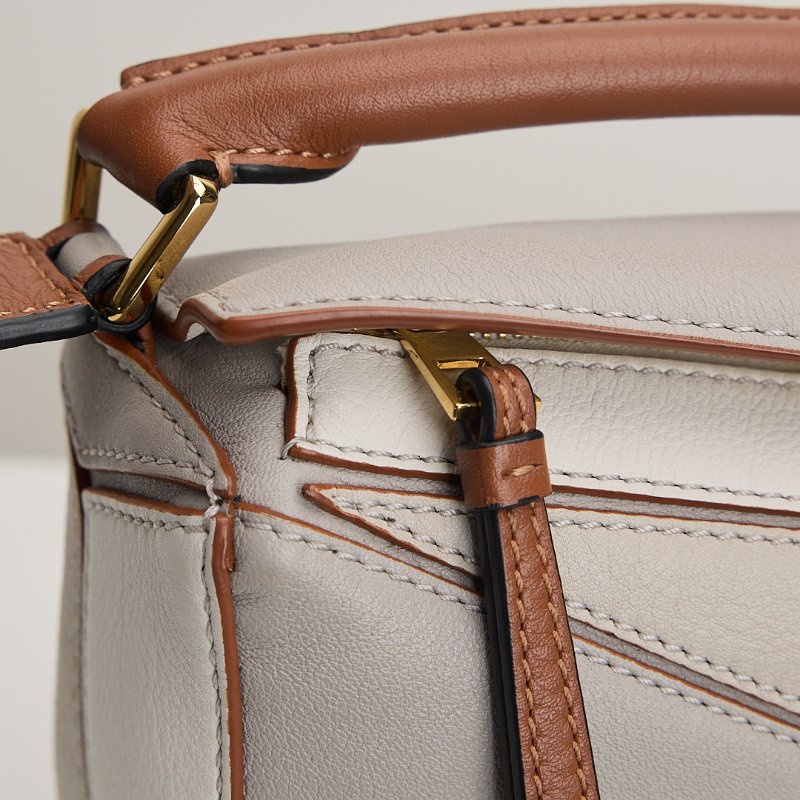 二手Loewe puzzle mini 灰棕拚色-8