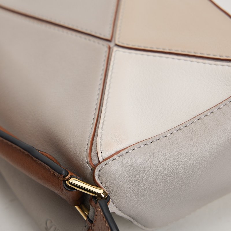 二手Loewe puzzle mini 灰棕拚色-9