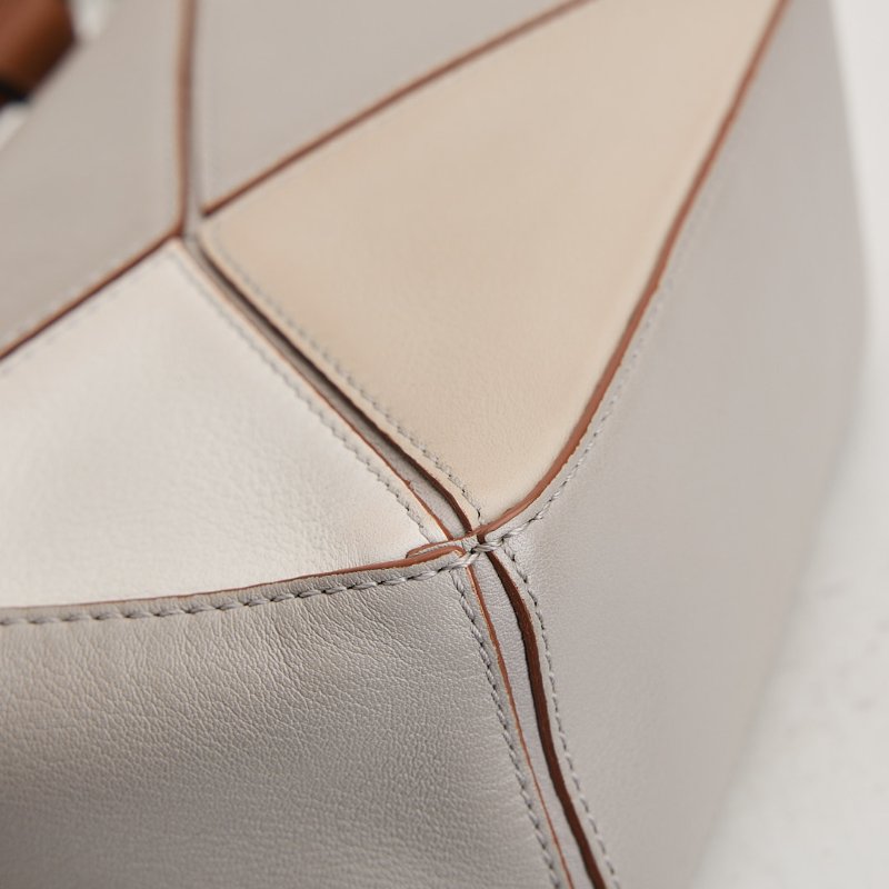 二手Loewe puzzle mini 灰棕拚色-10