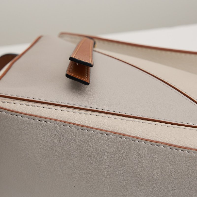 二手Loewe puzzle mini 灰棕拚色-14