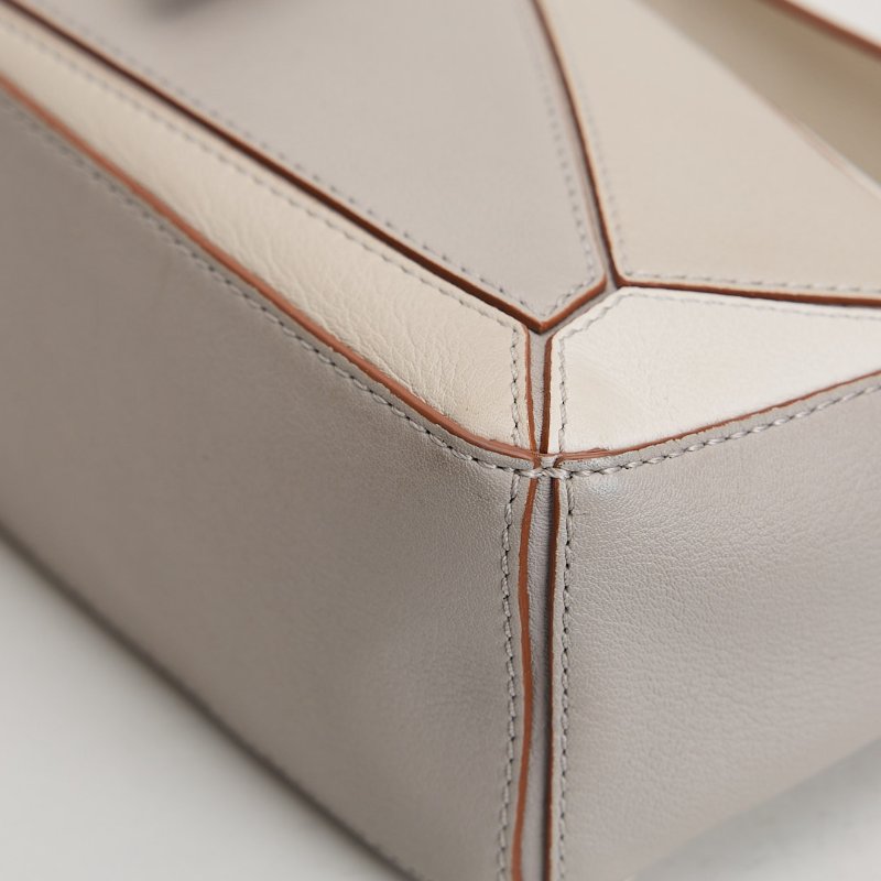 二手Loewe puzzle mini 灰棕拚色-16