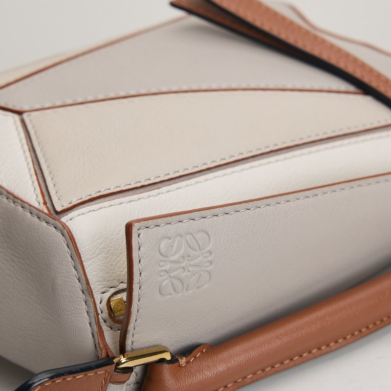 二手Loewe puzzle mini 灰棕拚色-18