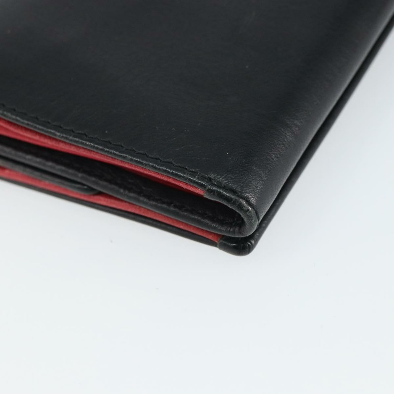 【日本直送】Christian Dior 長皮夾,黑色皮革,金色,正品 157500V-15