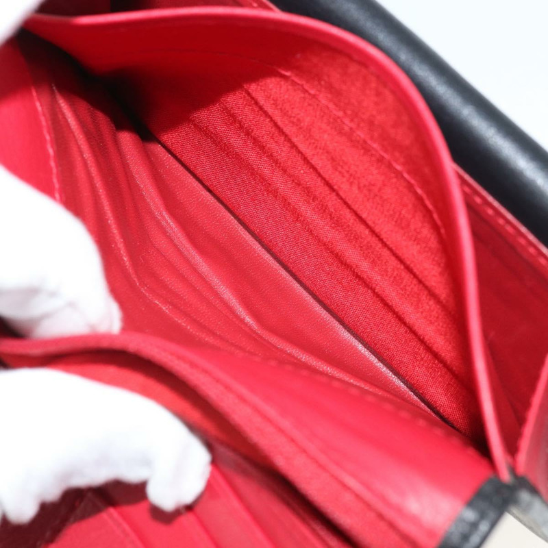 【日本直送】Christian Dior 長皮夾,黑色皮革,金色,正品 157500V-25