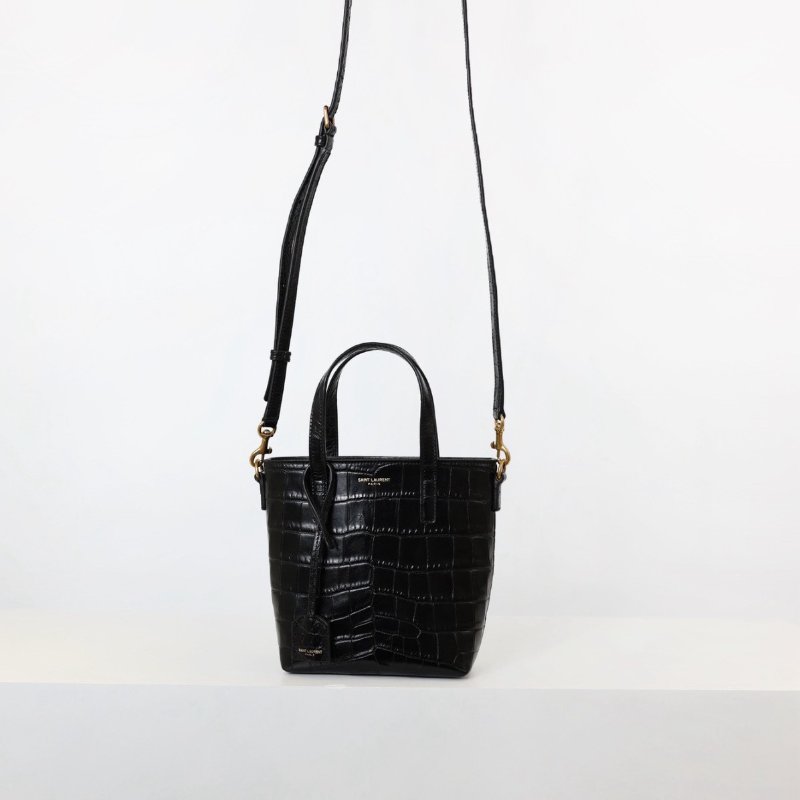 二手Ysl mini tote 鱷魚壓紋-0