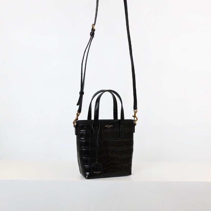 二手Ysl mini tote 鱷魚壓紋-2