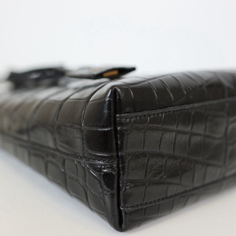 二手Ysl mini tote 鱷魚壓紋-9