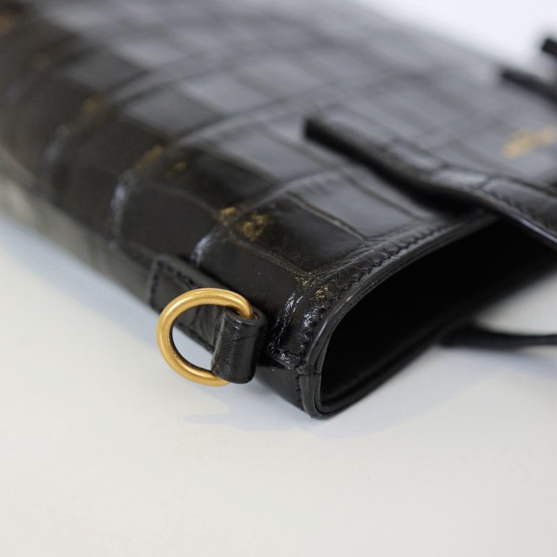 二手Ysl mini tote 鱷魚壓紋-11