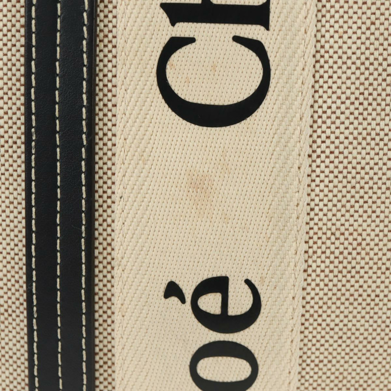 【日本直送】Chloe Woody 手袋 帆布 兩用 象牙金 正品 am10546V-3