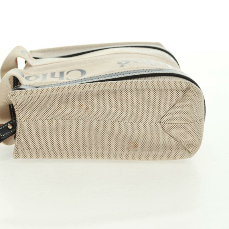 【日本直送】Chloe Woody 手袋 帆布 兩用 象牙金 正品 am10546V-4