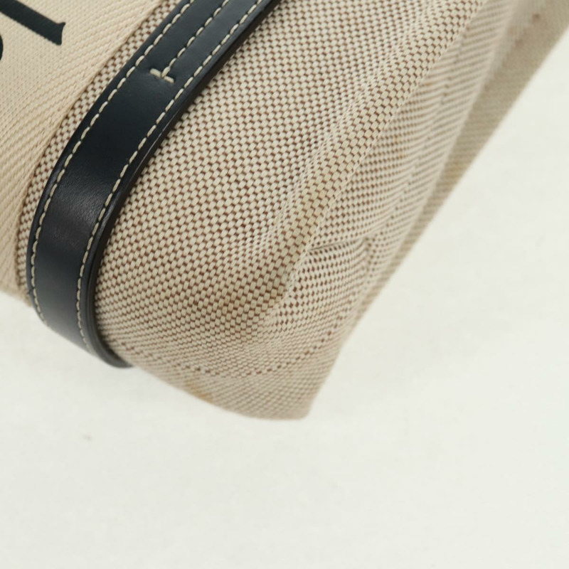 【日本直送】Chloe Woody 手袋 帆布 兩用 象牙金 正品 am10546V-21