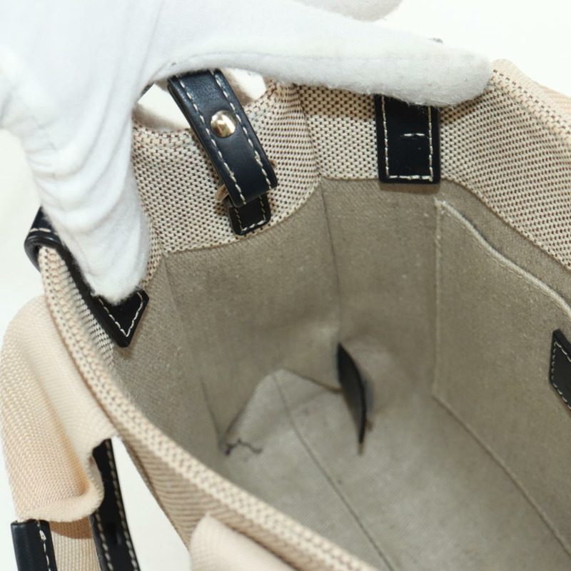 【日本直送】Chloe Woody 手袋 帆布 兩用 象牙金 正品 am10546V-24