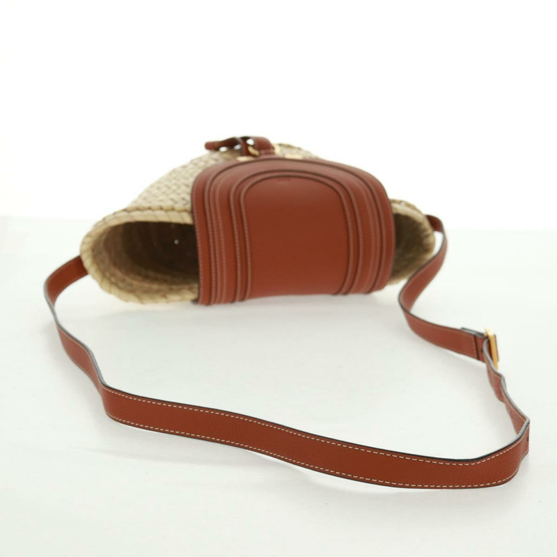 【日本直送】Chloe Mercy 肩背包 拉菲草 米棕色 正品 am10525V-6