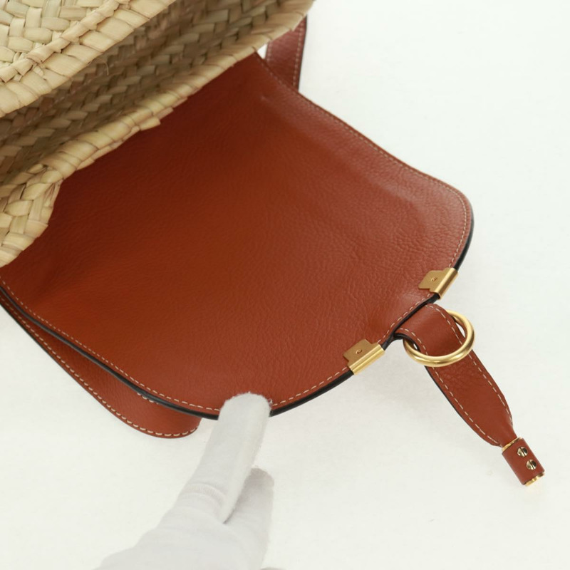 【日本直送】Chloe Mercy 肩背包 拉菲草 米棕色 正品 am10525V-9