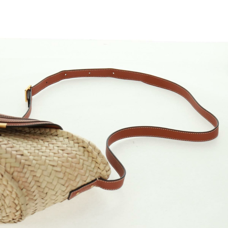 【日本直送】Chloe Mercy 肩背包 拉菲草 米棕色 正品 am10525V-13