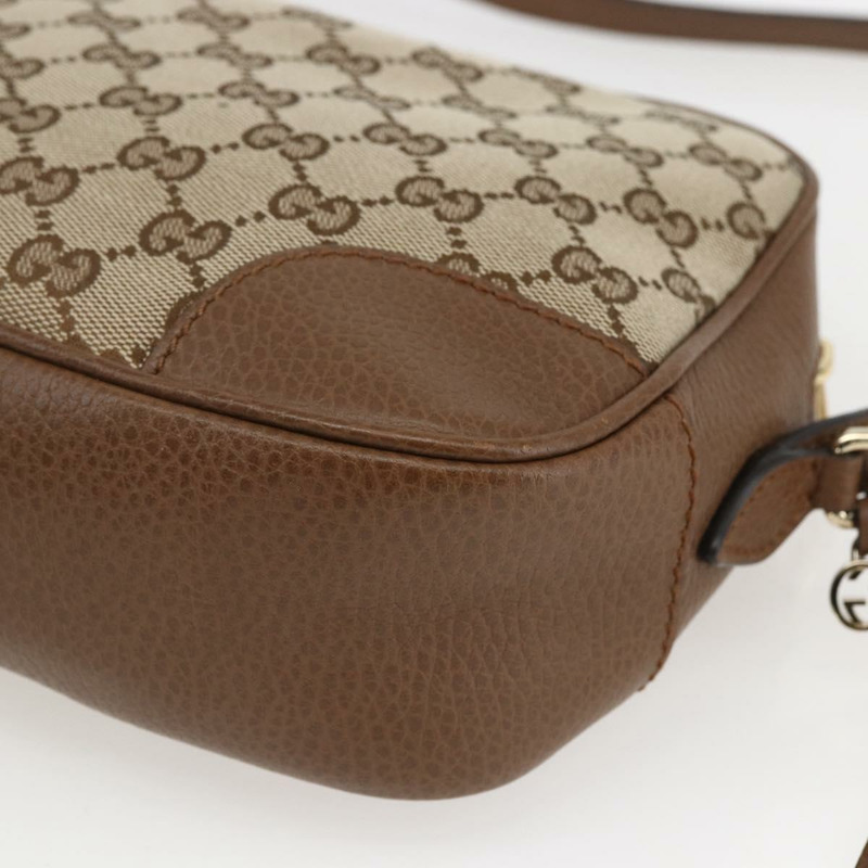 【日本直送】GUCCI GG帆布肩背包 米色/金色 449413 正品 ka1538M-15