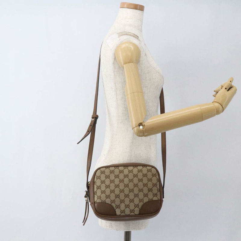 【日本直送】GUCCI GG帆布肩背包 米色/金色 449413 正品 ka1538M-22