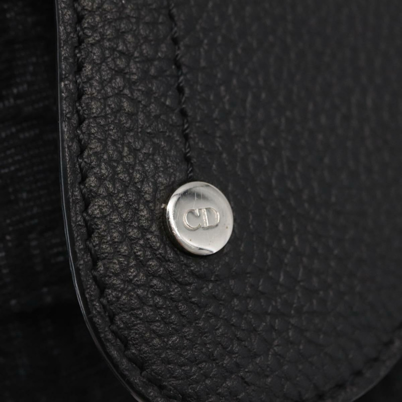 【日本直送】Christian Dior Oblique Trotter帆布馬鞍包 黑色銀色 正品 ka1589A-17