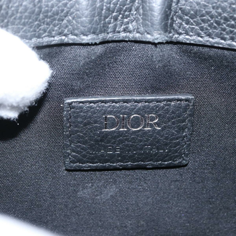 【日本直送】Christian Dior Oblique Trotter帆布馬鞍包 黑色銀色 正品 ka1589A-18