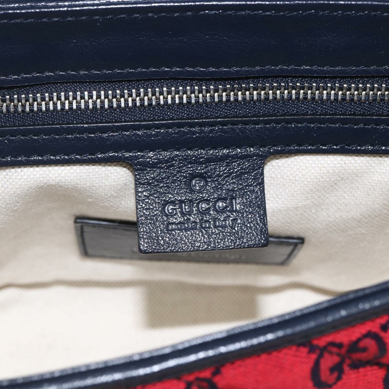 【日本直送】GUCCI GG帆布鏈條單肩包 紅色銀色 443497 正品 ka1533SAM-17