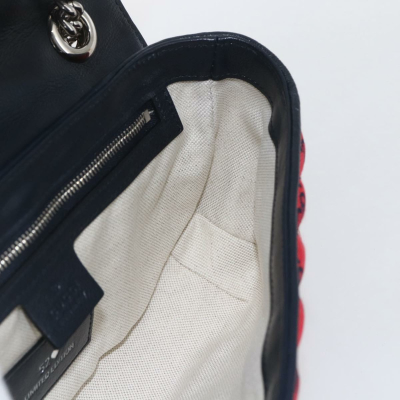 【日本直送】GUCCI GG帆布鏈條單肩包 紅色銀色 443497 正品 ka1533SAM-20