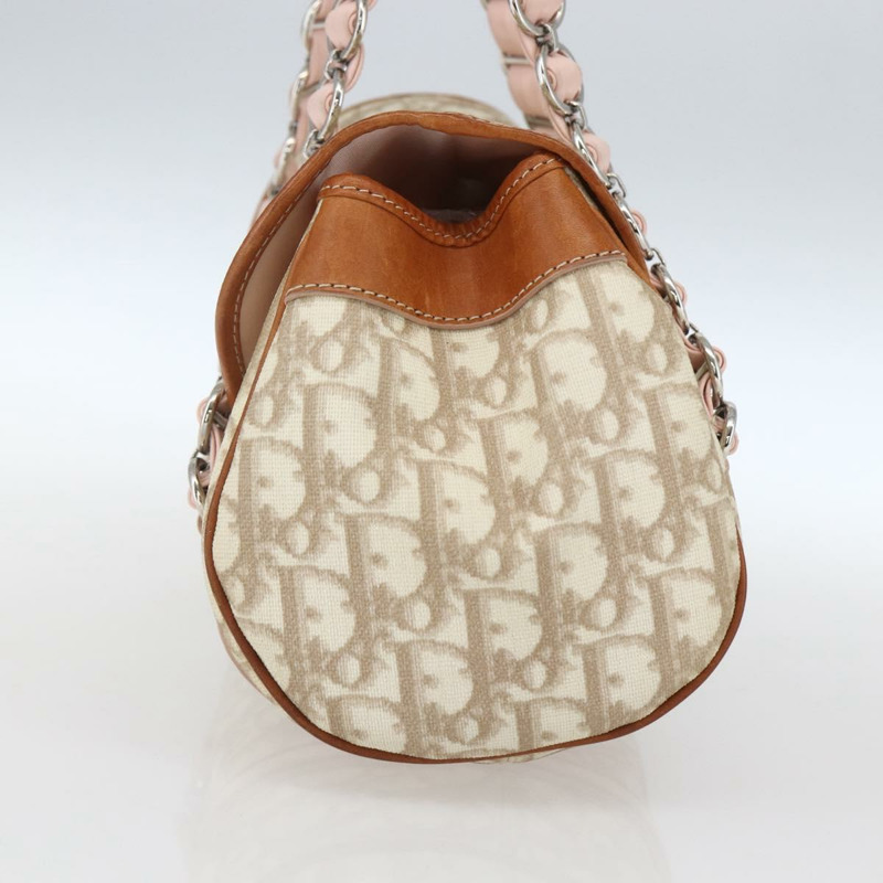 【日本直送】Christian Dior Trotter帆布浪漫手提包 米色 銀色 正品 165901V-3