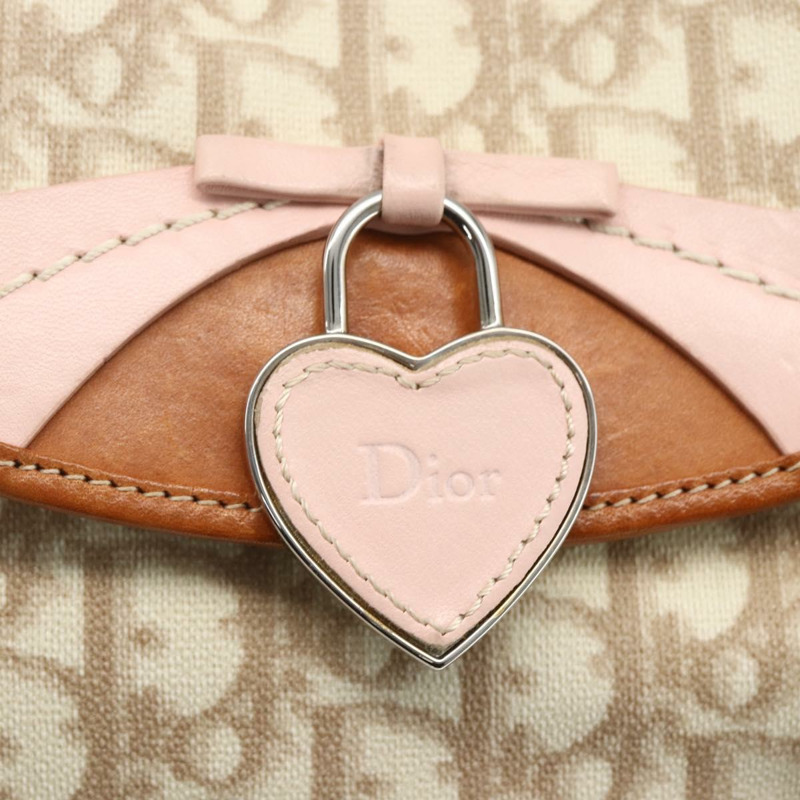 【日本直送】Christian Dior Trotter帆布浪漫手提包 米色 銀色 正品 165901V-9