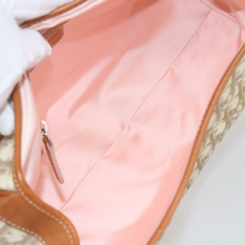 【日本直送】Christian Dior Trotter帆布浪漫手提包 米色 銀色 正品 165901V-10