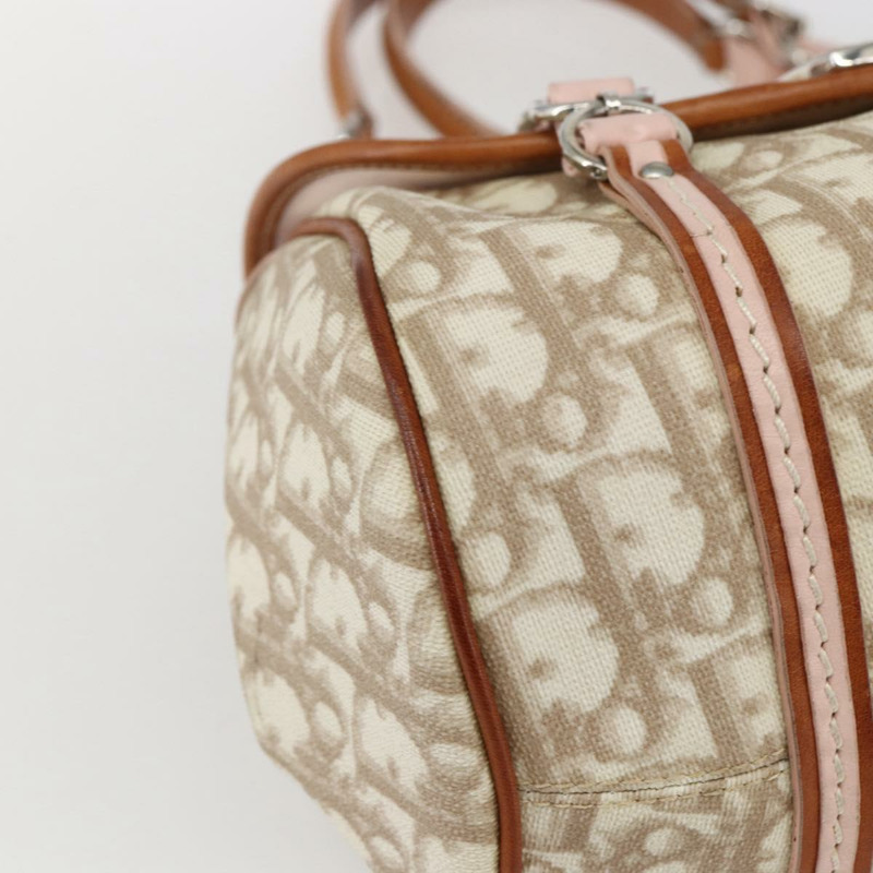 【日本直送】Christian Dior Trotter帆布浪漫手提包 米色 銀色 正品 165901V-13