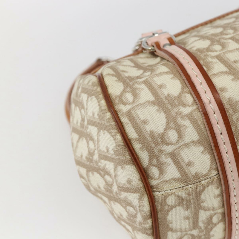 【日本直送】Christian Dior Trotter帆布浪漫手提包 米色 銀色 正品 165901V-15