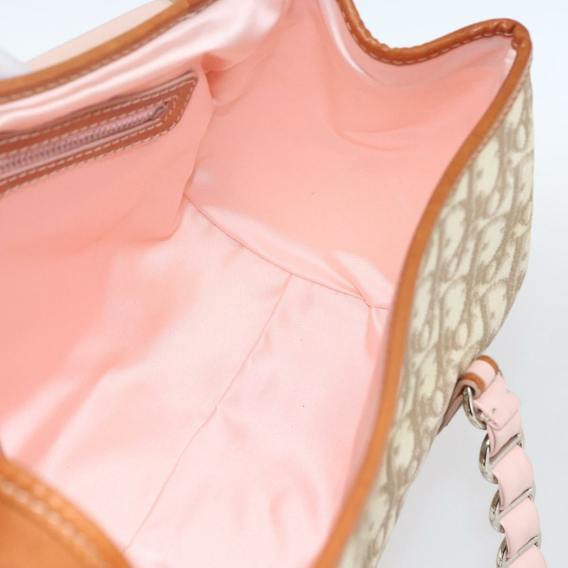 【日本直送】Christian Dior Trotter帆布浪漫手提包 米色 銀色 正品 165901V-18