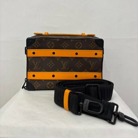 Louis Vuitton 牛皮黃邊雙條soft trunk