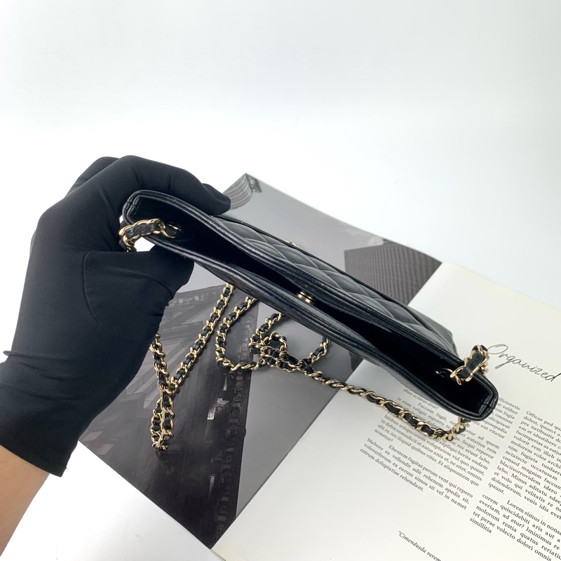 Chanel 31bag nano黑金-8