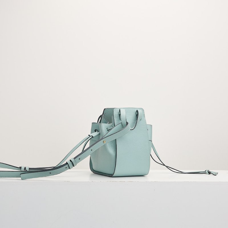 二手Loewe Hammock Mini吊床包 /粒紋小牛皮aqua水藍色-2