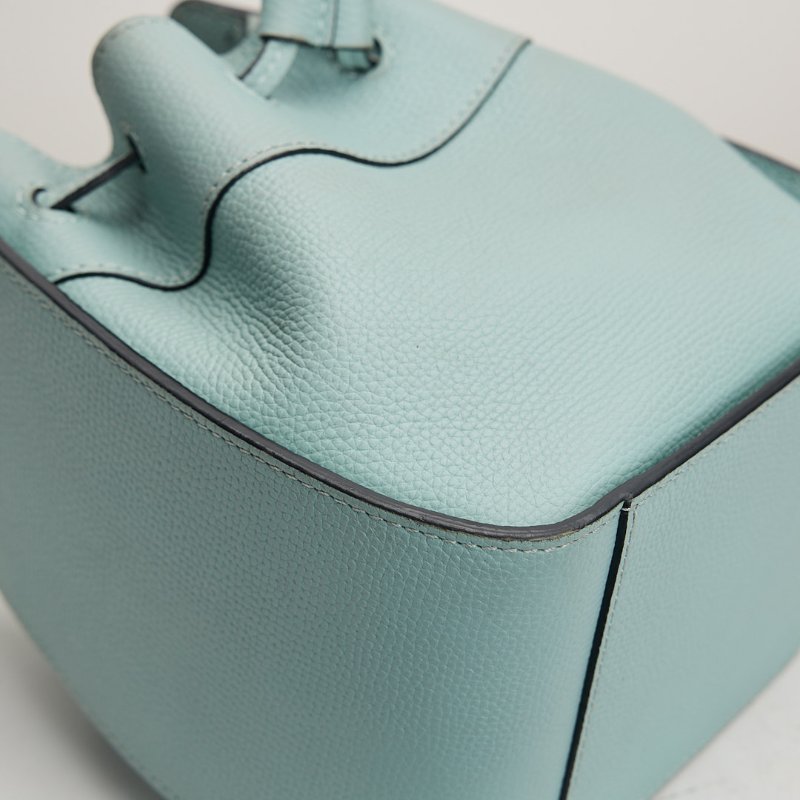 二手Loewe Hammock Mini吊床包 /粒紋小牛皮aqua水藍色-6