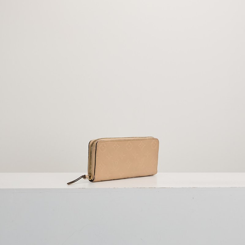 二手Lv Clemence 拉鍊長夾/奶茶色-2