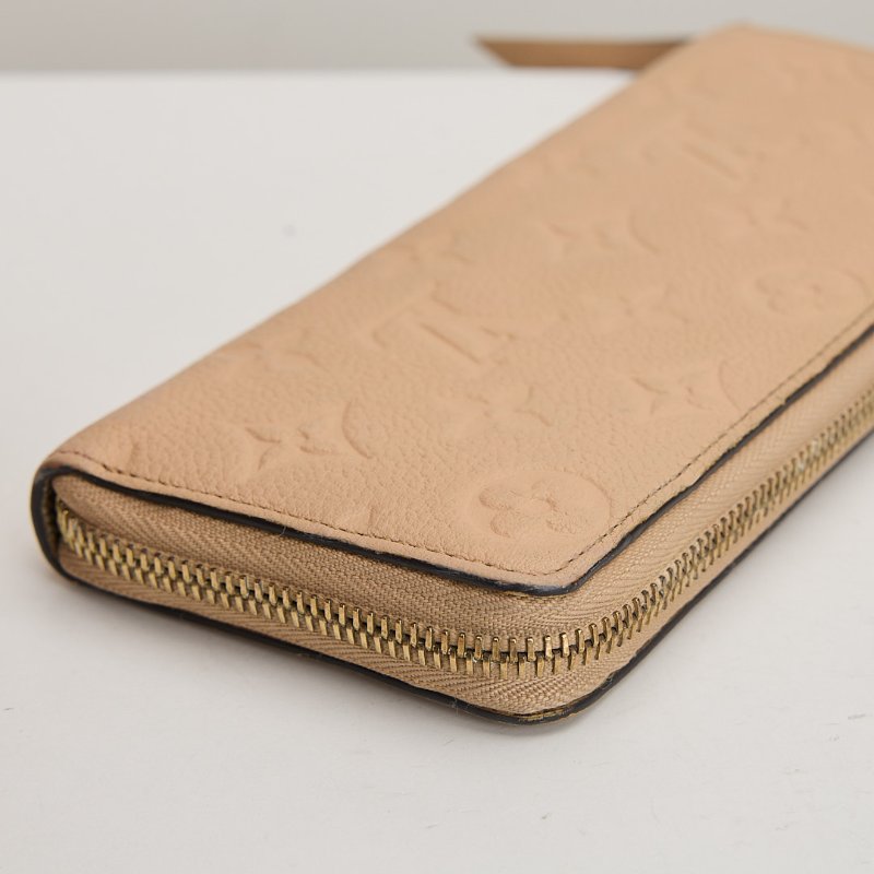 二手Lv Clemence 拉鍊長夾/奶茶色-5