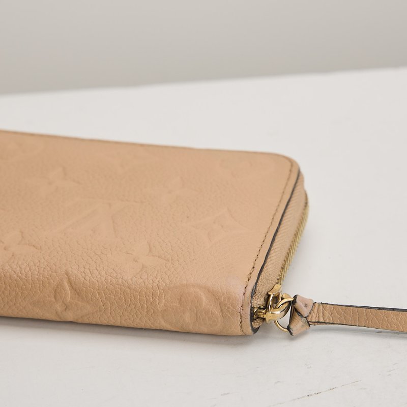 二手Lv Clemence 拉鍊長夾/奶茶色-6