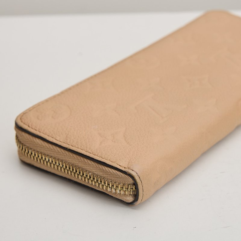 二手Lv Clemence 拉鍊長夾/奶茶色-7