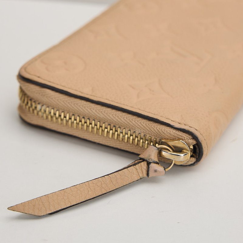 二手Lv Clemence 拉鍊長夾/奶茶色-12