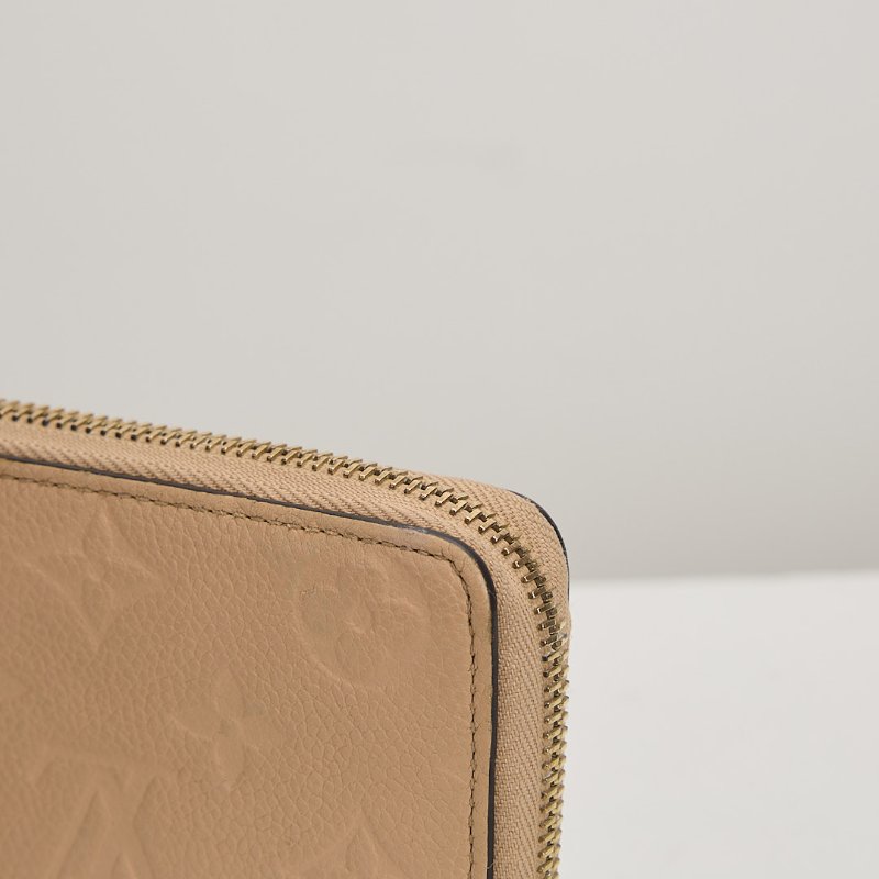 二手Lv Clemence 拉鍊長夾/奶茶色-13