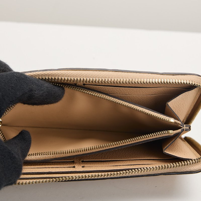 二手Lv Clemence 拉鍊長夾/奶茶色-16